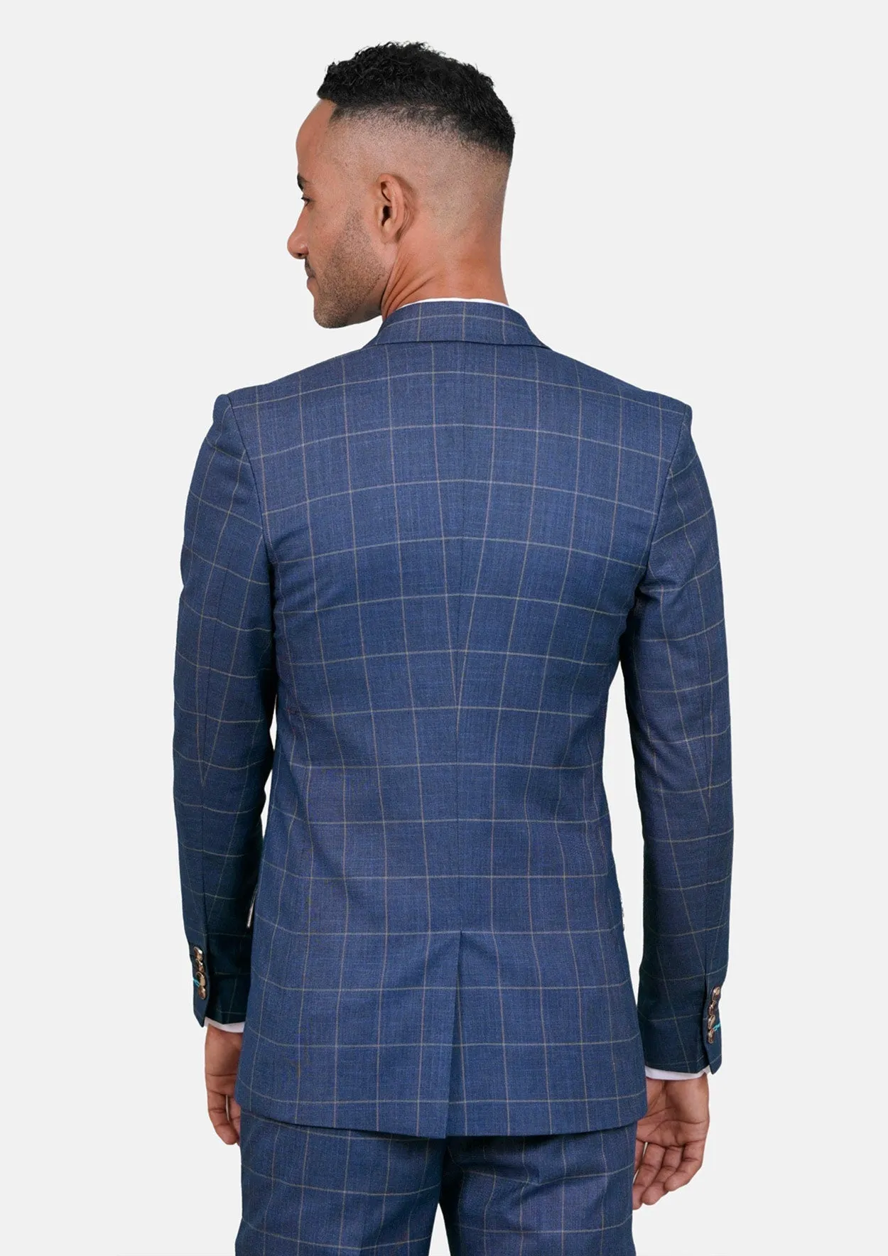 Madison Lapis Blue Windowpane Jacket
