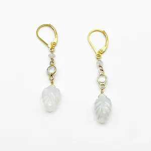 Magical Moonstone Leaves Earrings