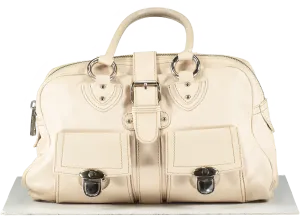 Marc Jacobs Cream Leather 2 Pocket Top Handles Venetia Handbag