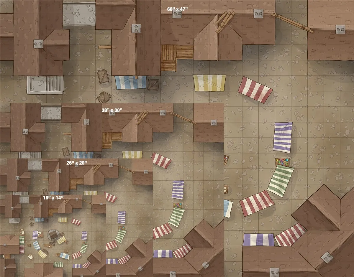 Market Square Fantasy Map