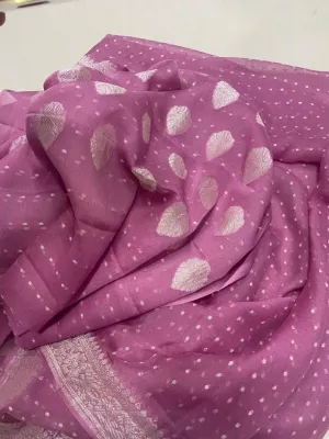 Mauve Banarasi Khaddi Salwar Suit