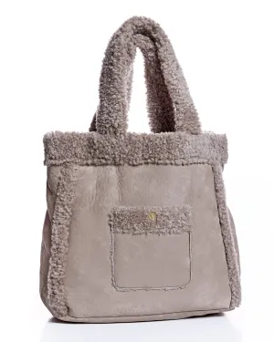 Maximilian Shearling Lamb Tote Bag
