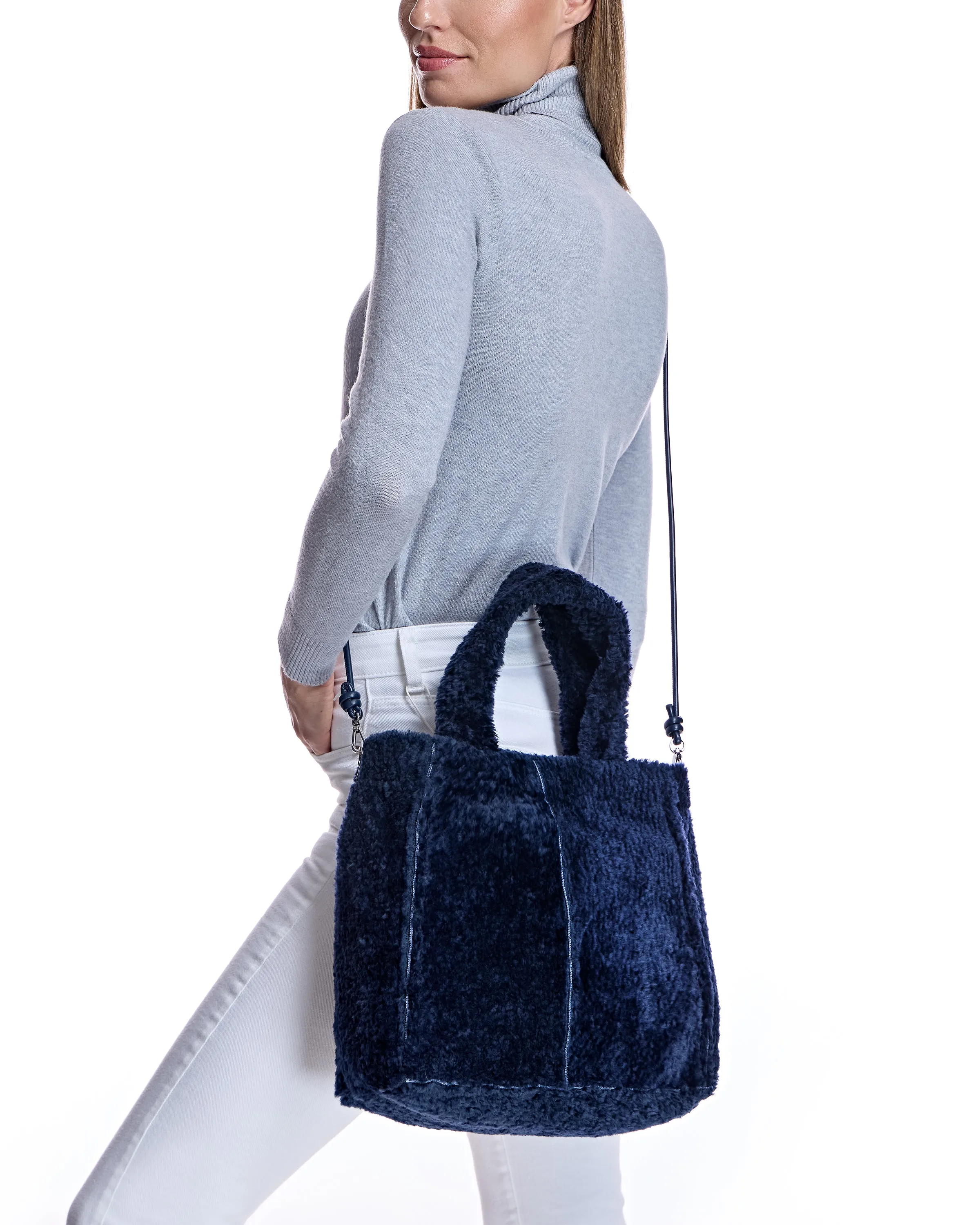 Maximilian Shearling Lamb Tote Bag