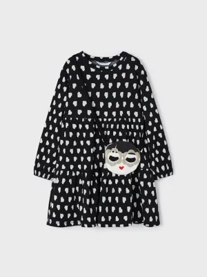 Mayoral Junior Girl Heart Dress with Handbag - 3 Colours