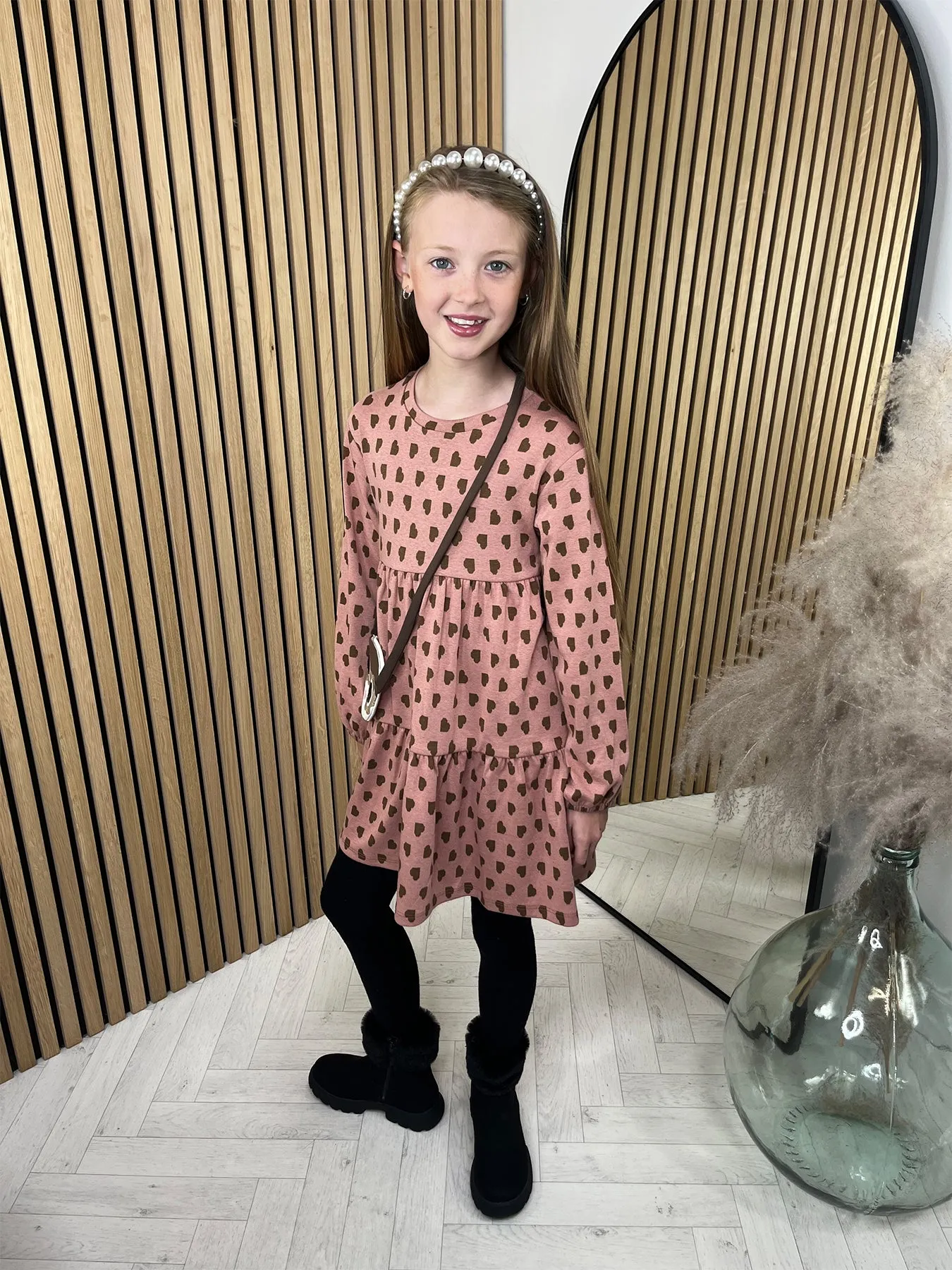 Mayoral Junior Girl Heart Dress with Handbag - 3 Colours