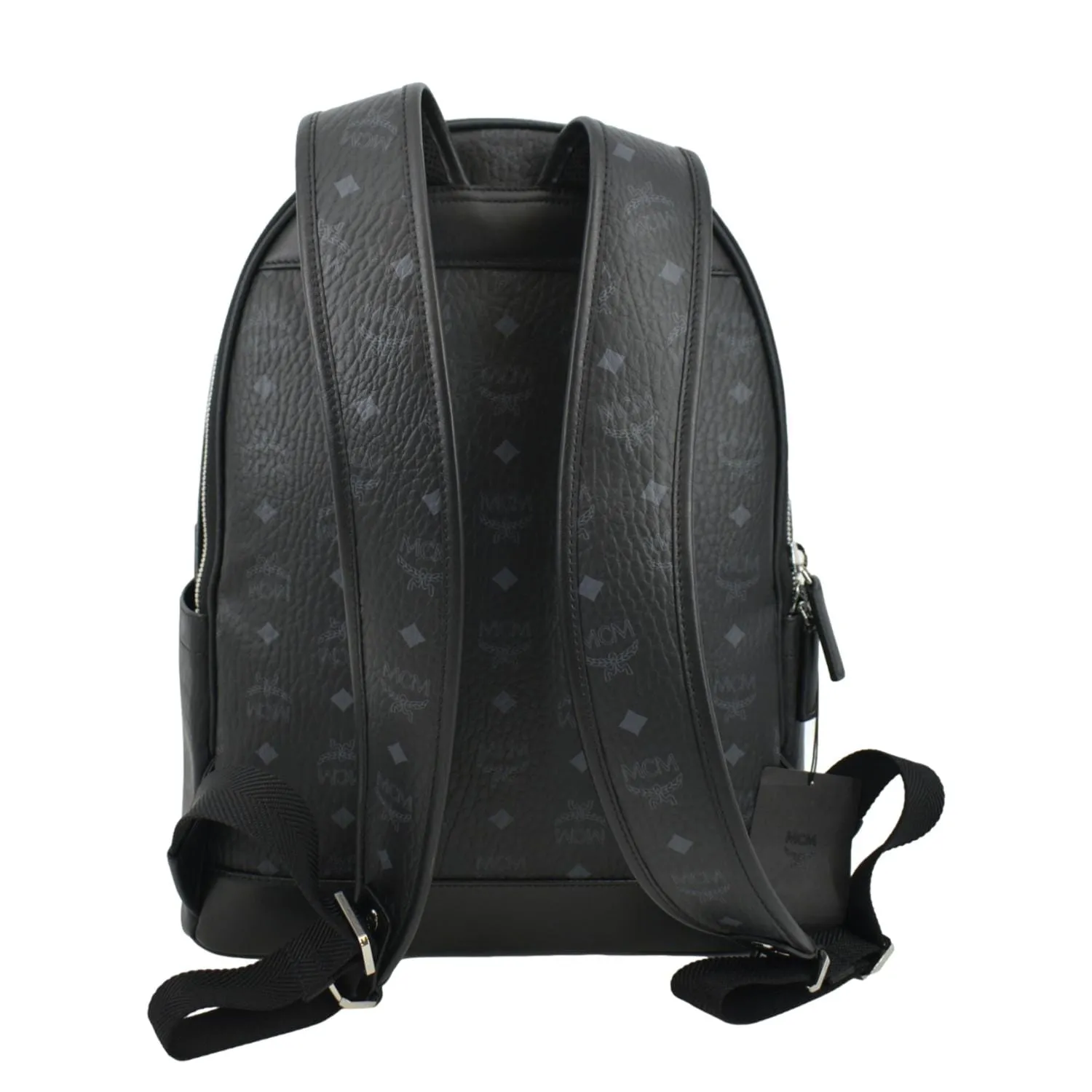 MCM Stark Classic Visetos Canvas Backpack Bag Black