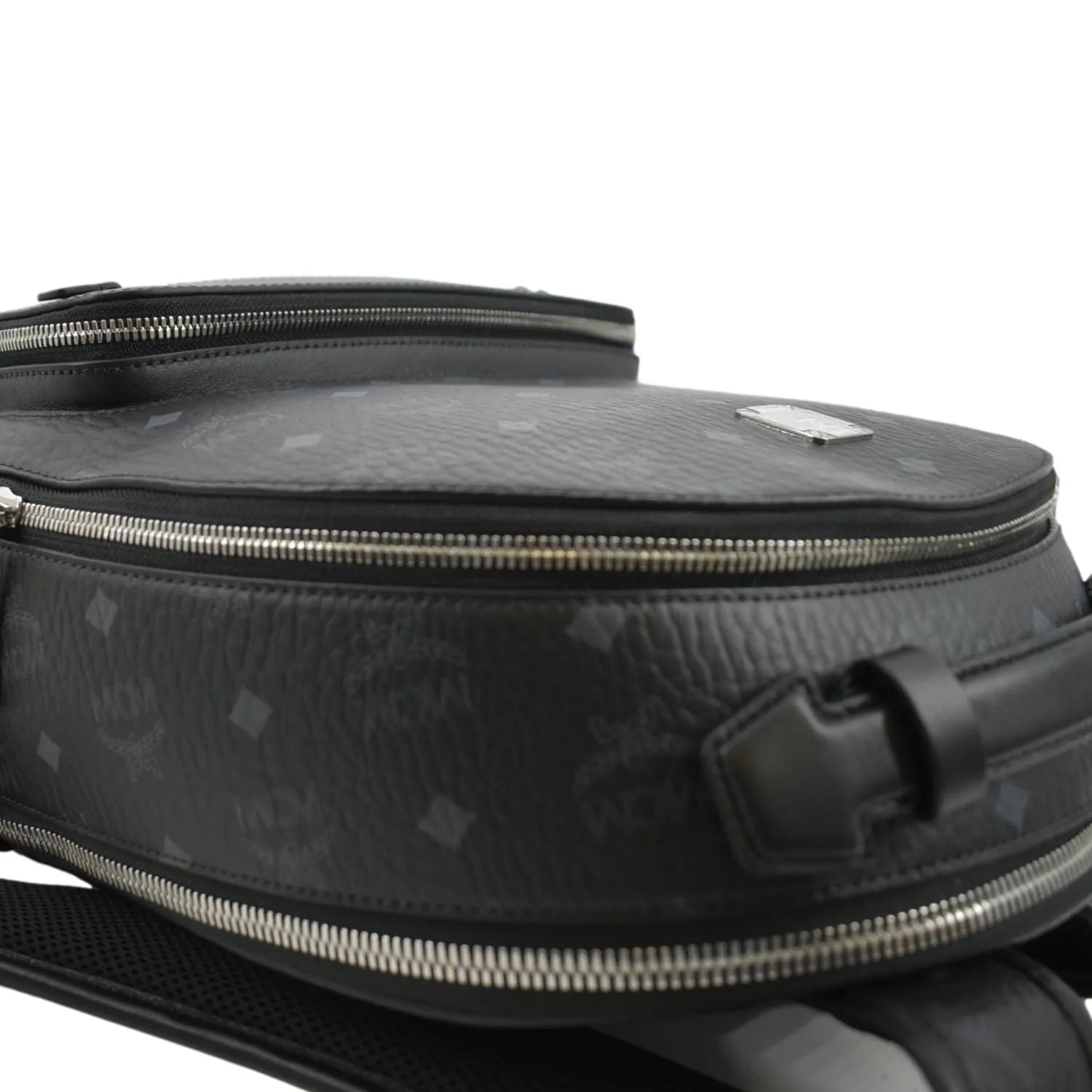 MCM Stark Classic Visetos Canvas Backpack Bag Black