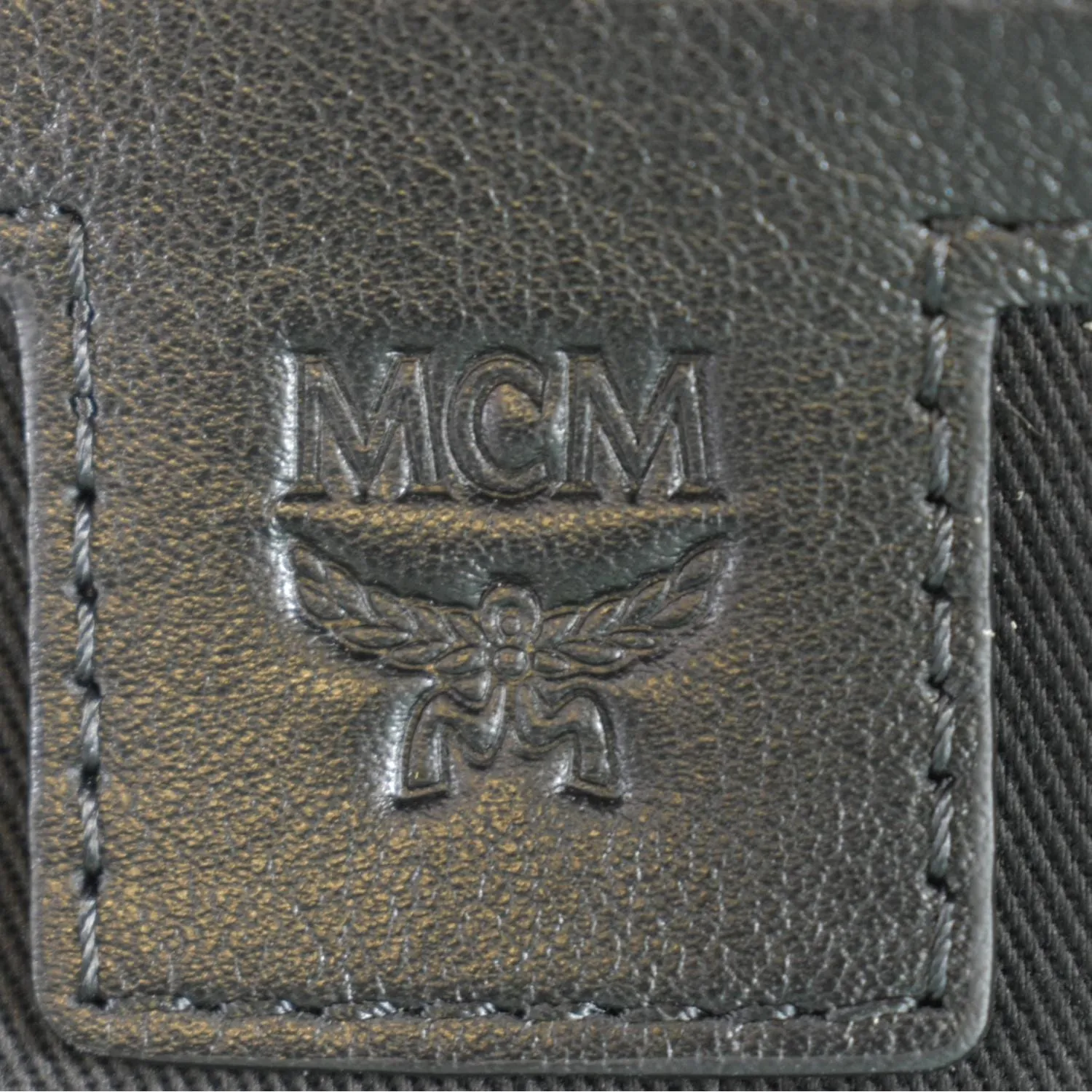 MCM Stark Classic Visetos Canvas Backpack Bag Black