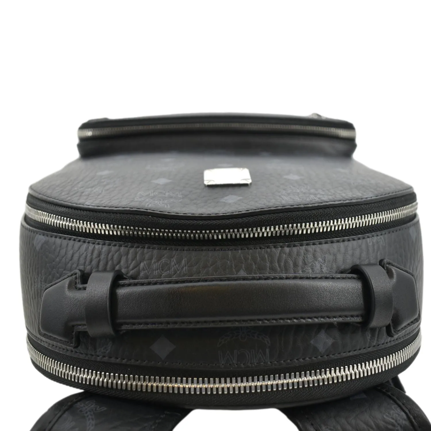 MCM Stark Classic Visetos Canvas Backpack Bag Black