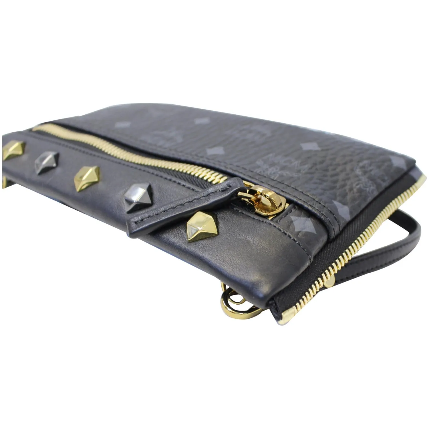 MCM Visetos Crossbody Bag Black