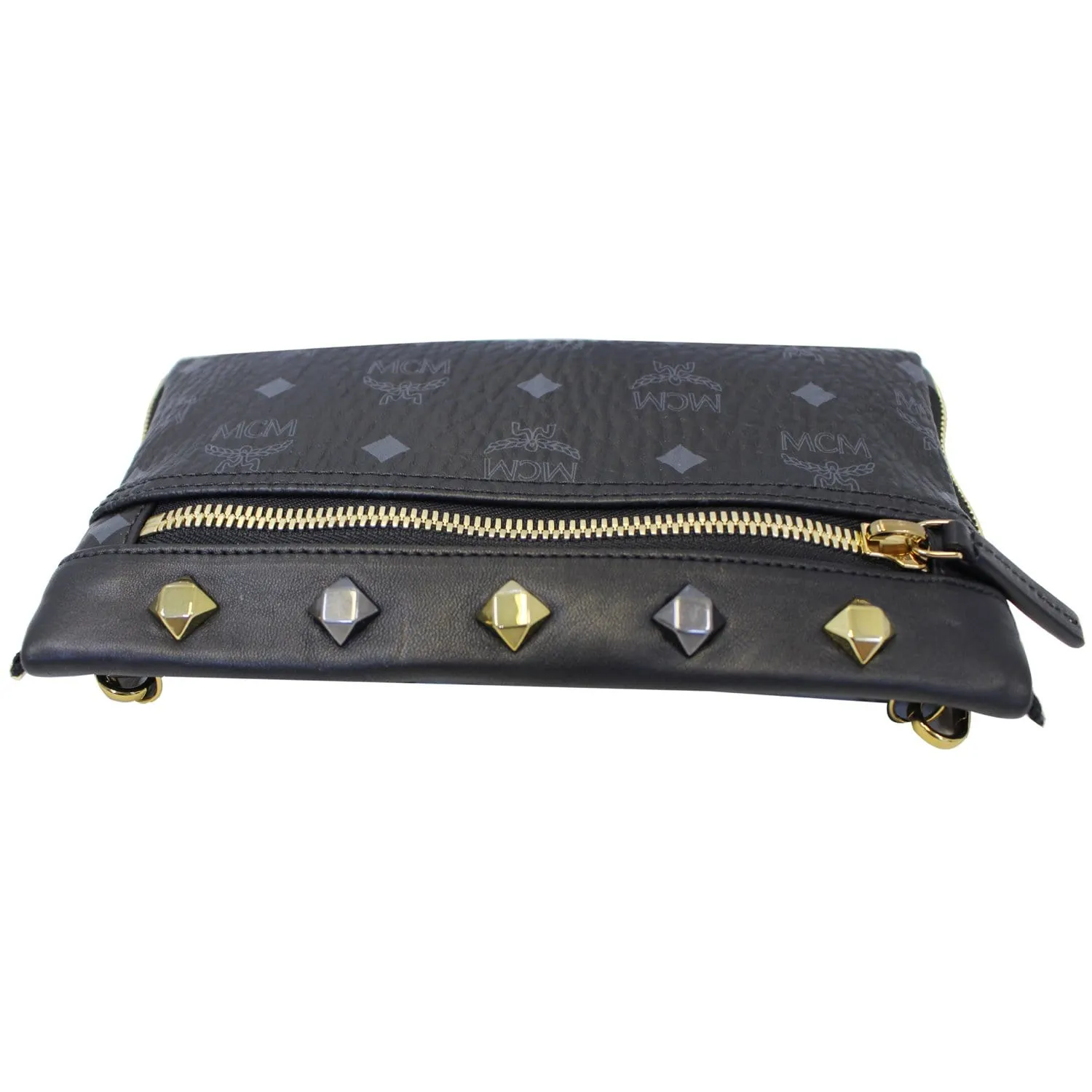 MCM Visetos Crossbody Bag Black