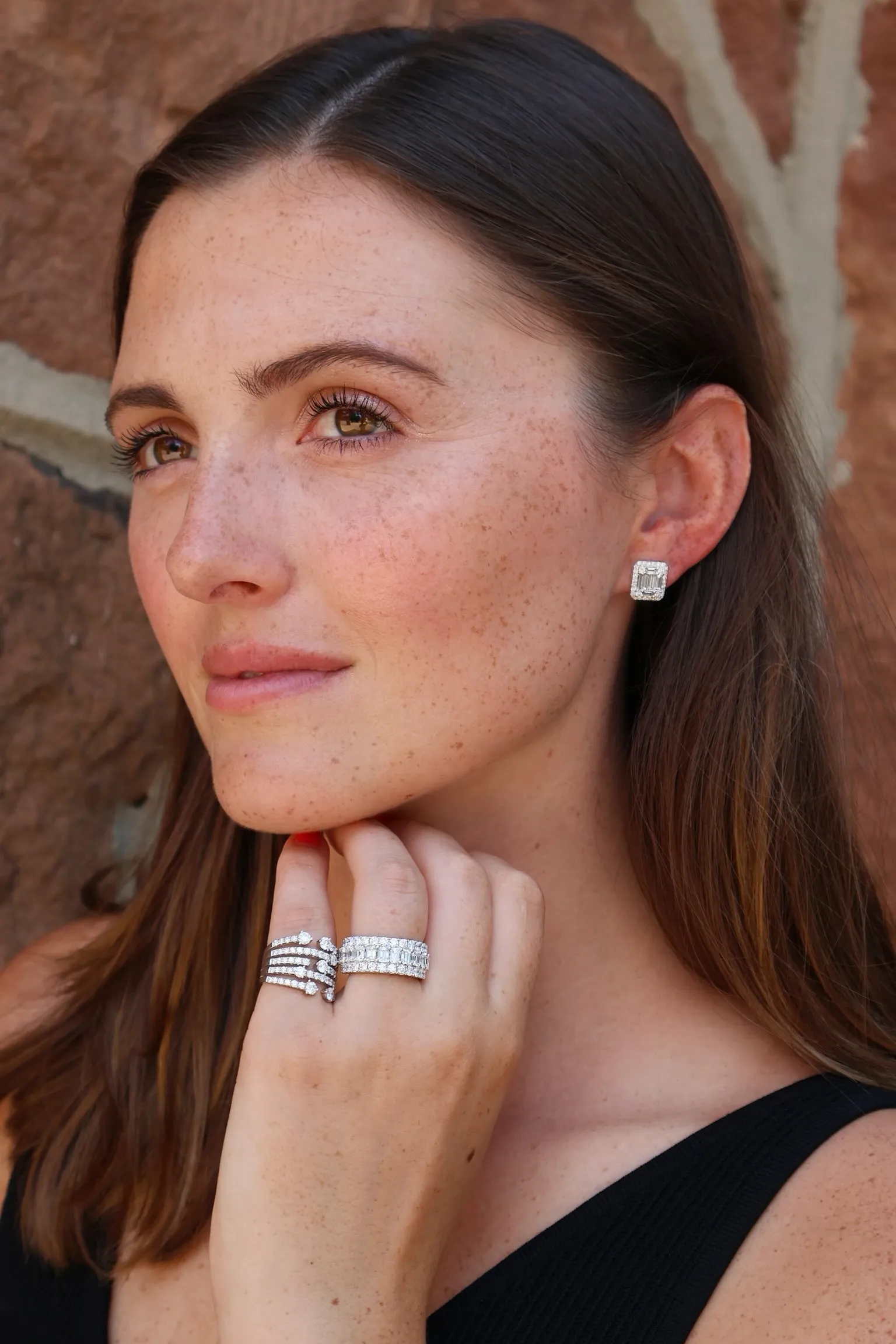 Medium Diamond Cage Ring