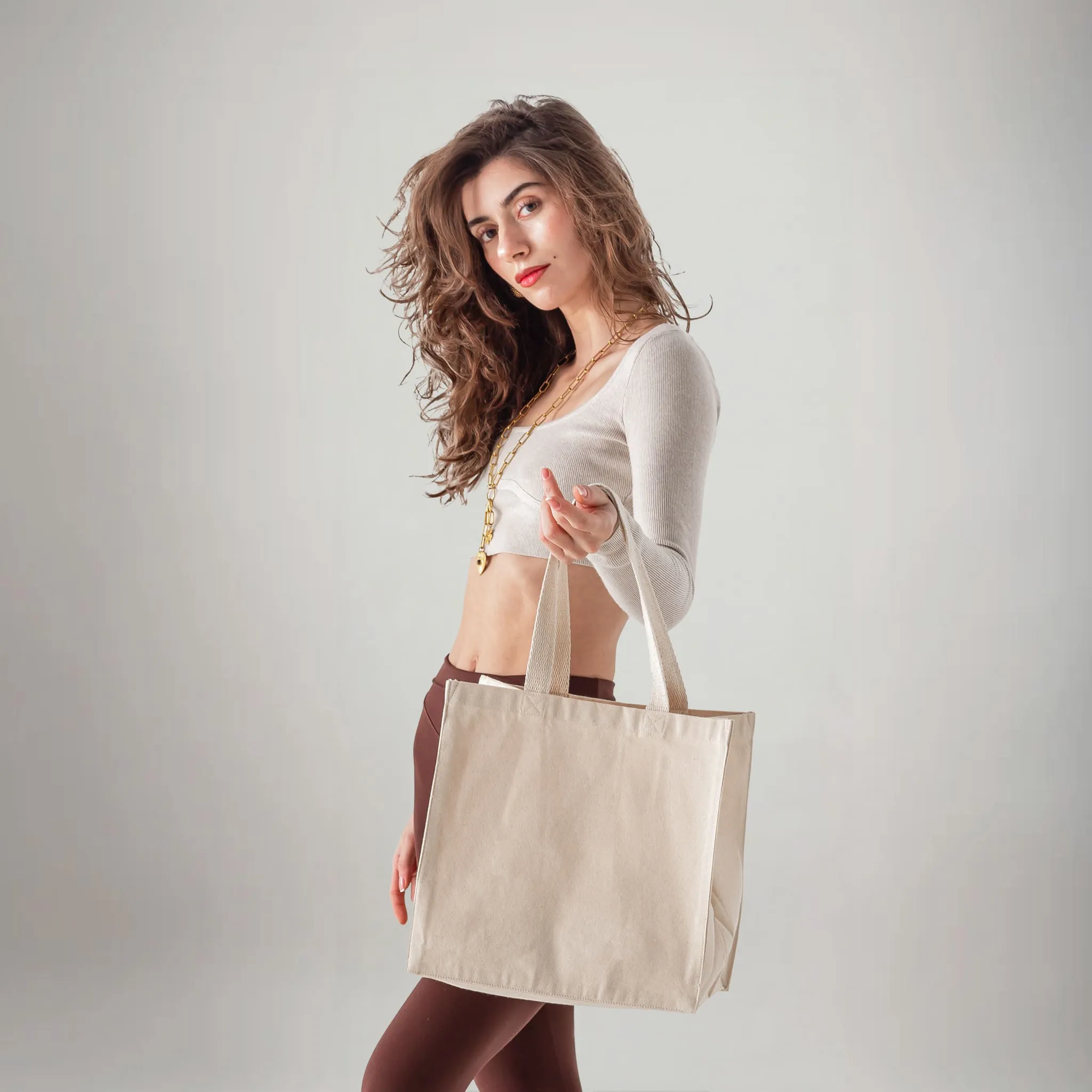 Medium Square Canvas Tote (NEW STYLE)