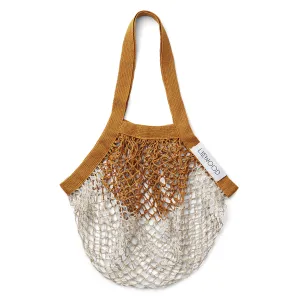 Mesh Tote . Organic Cotton Aldo Bag - Mustard / Sandy