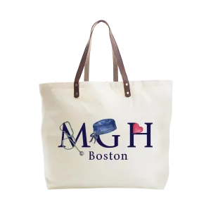 MGH Large Tote with Leather Handle