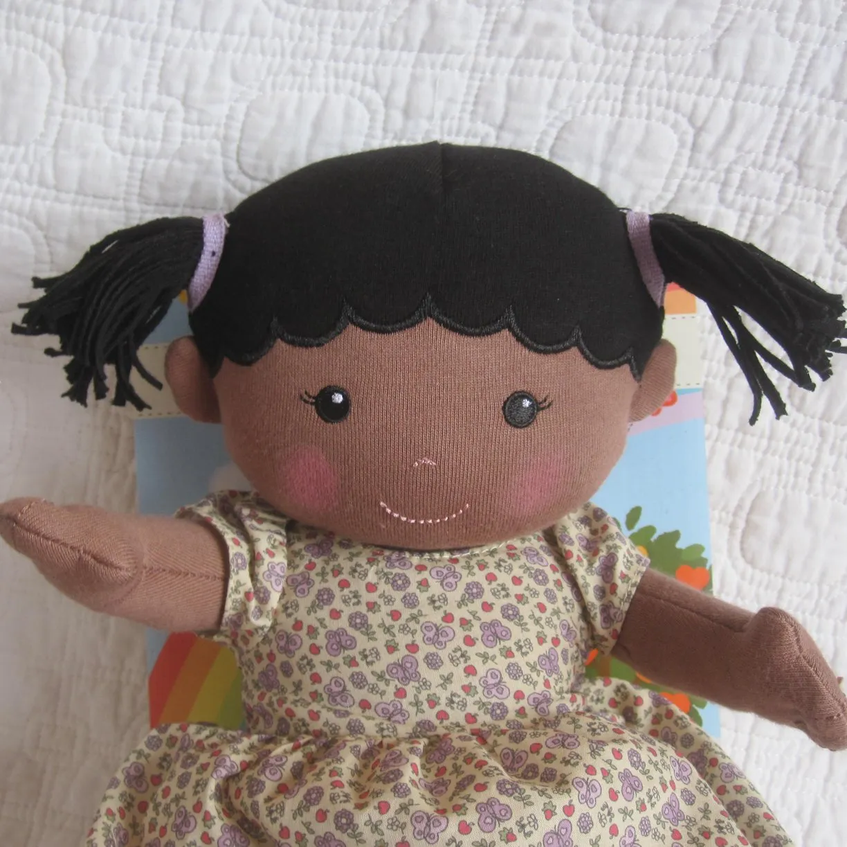 “Mia” Organic Cotton Best Friend Doll by Apple Park, Ages 18 mo. , African American