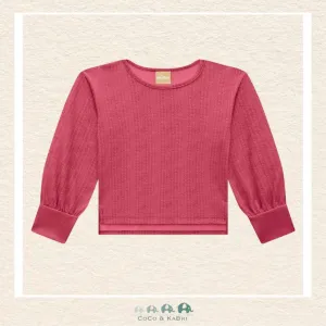 *Milon Girls Cropped Red Coral Tee