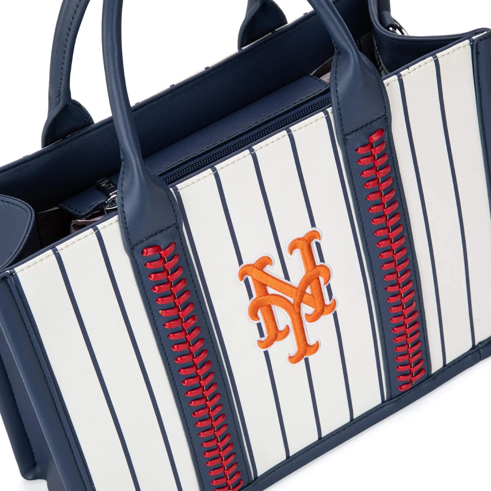 MLB-MT100-100  MLB New York Mets Team Whipstitch Tote/Crossbody