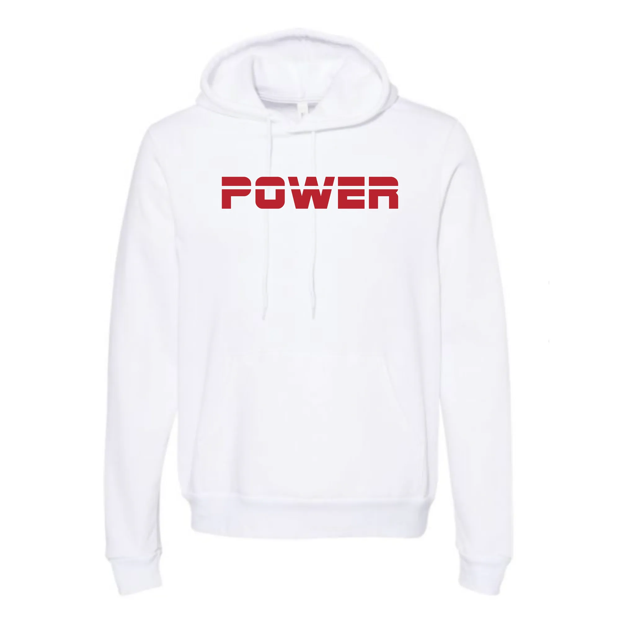 MOSSA Unisex Bella   Canvas Hoodie (white) - Group Power Standard Logo