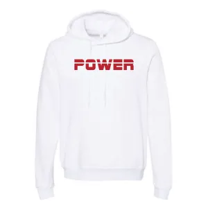 MOSSA Unisex Bella   Canvas Hoodie (white) - Group Power Standard Logo