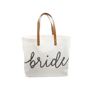 Mud Pie Silver Sequin Bride Tote