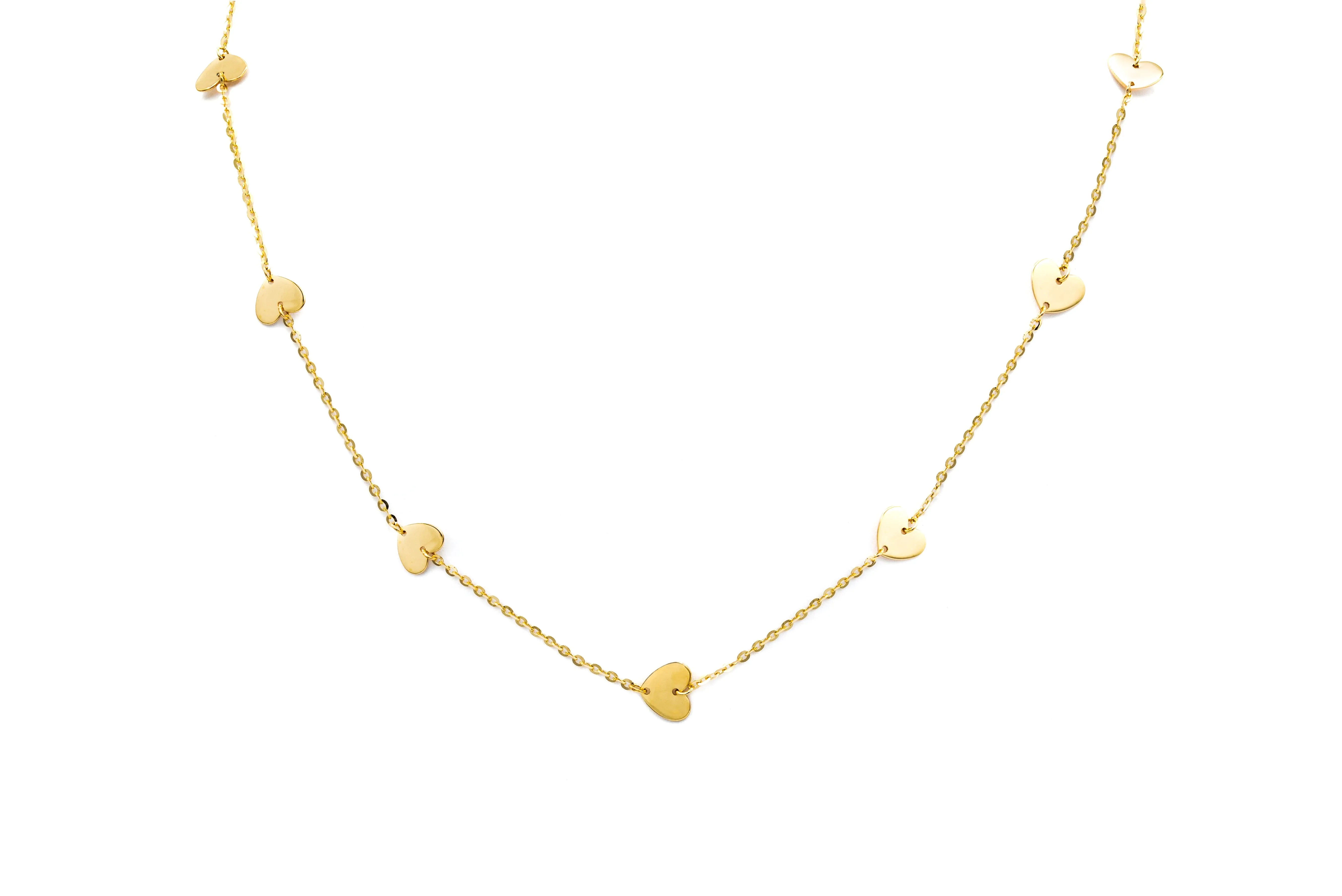 Multi Heart Station Necklace