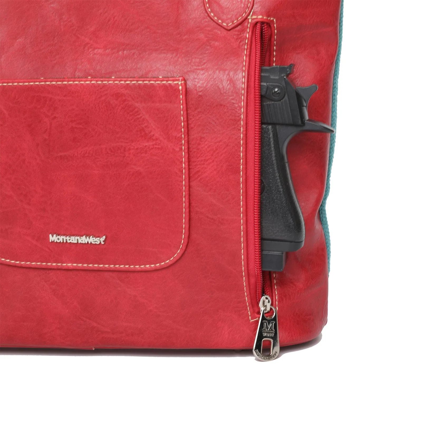MW1082G-8317 Montana West Aztec Tapestry Concealed Carry Tote