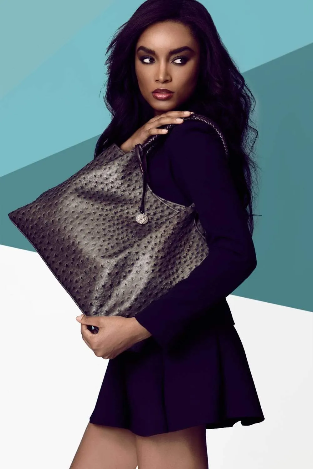 Naomi Vegan Leather Tote Bag | Black