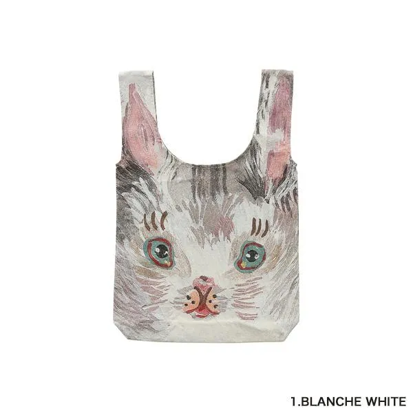 NATHALIE LETE RABBIT TOTE BAG *IVORY