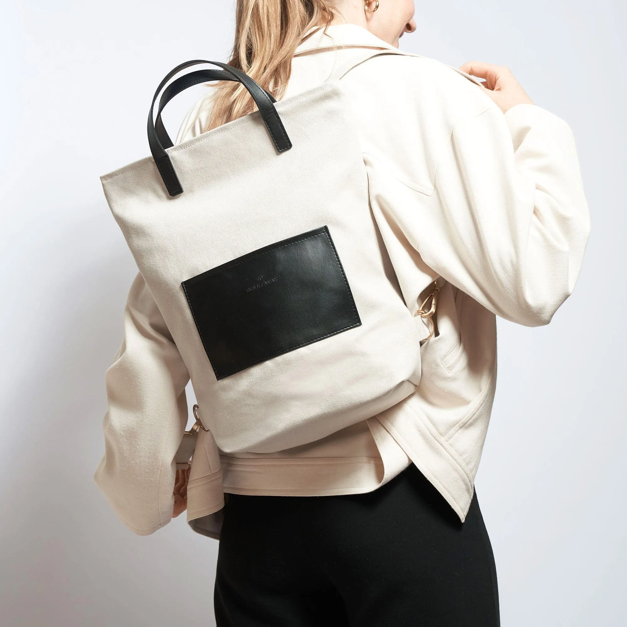 Natural Cotton Canvas Totepack | Desert Sand