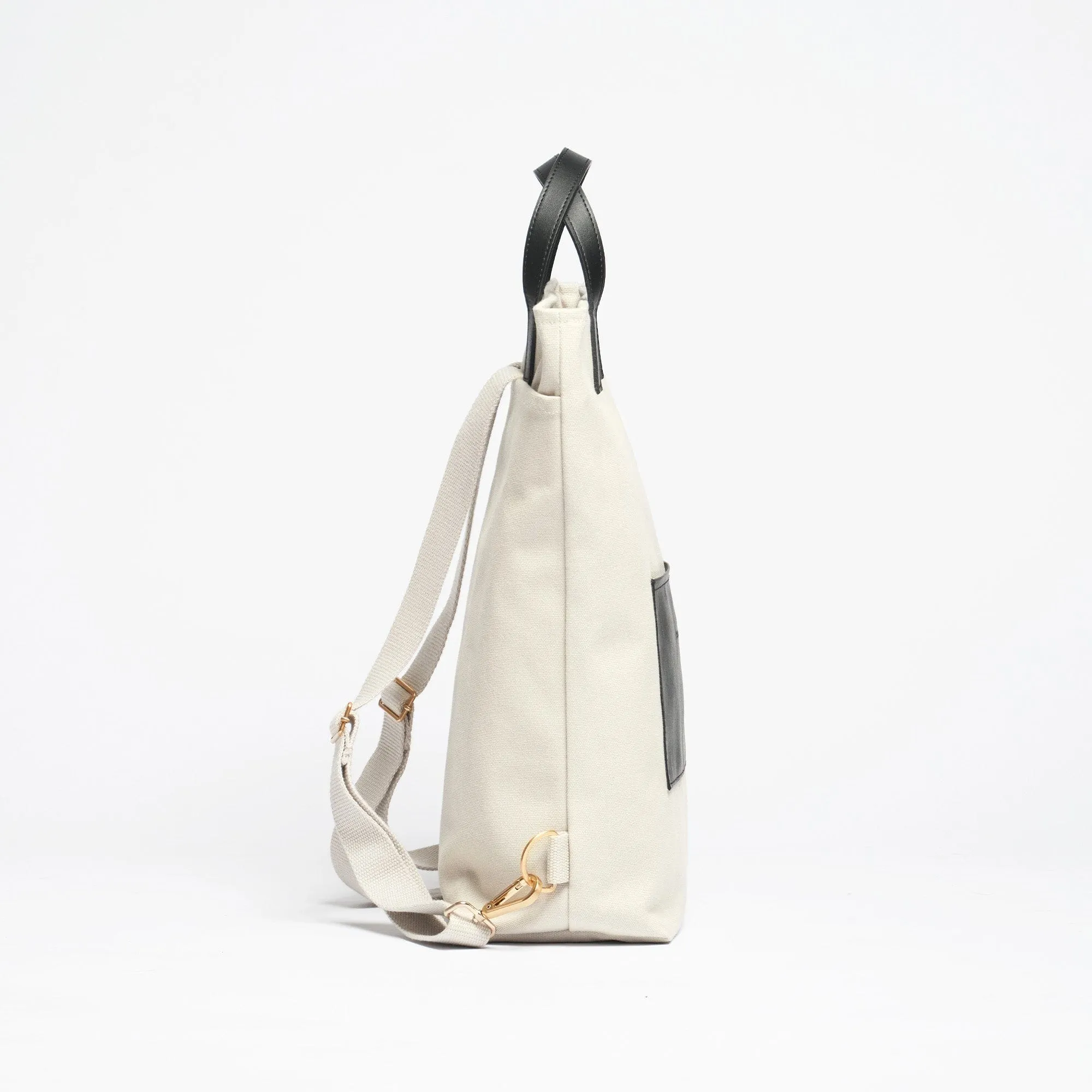 Natural Cotton Canvas Totepack | Desert Sand