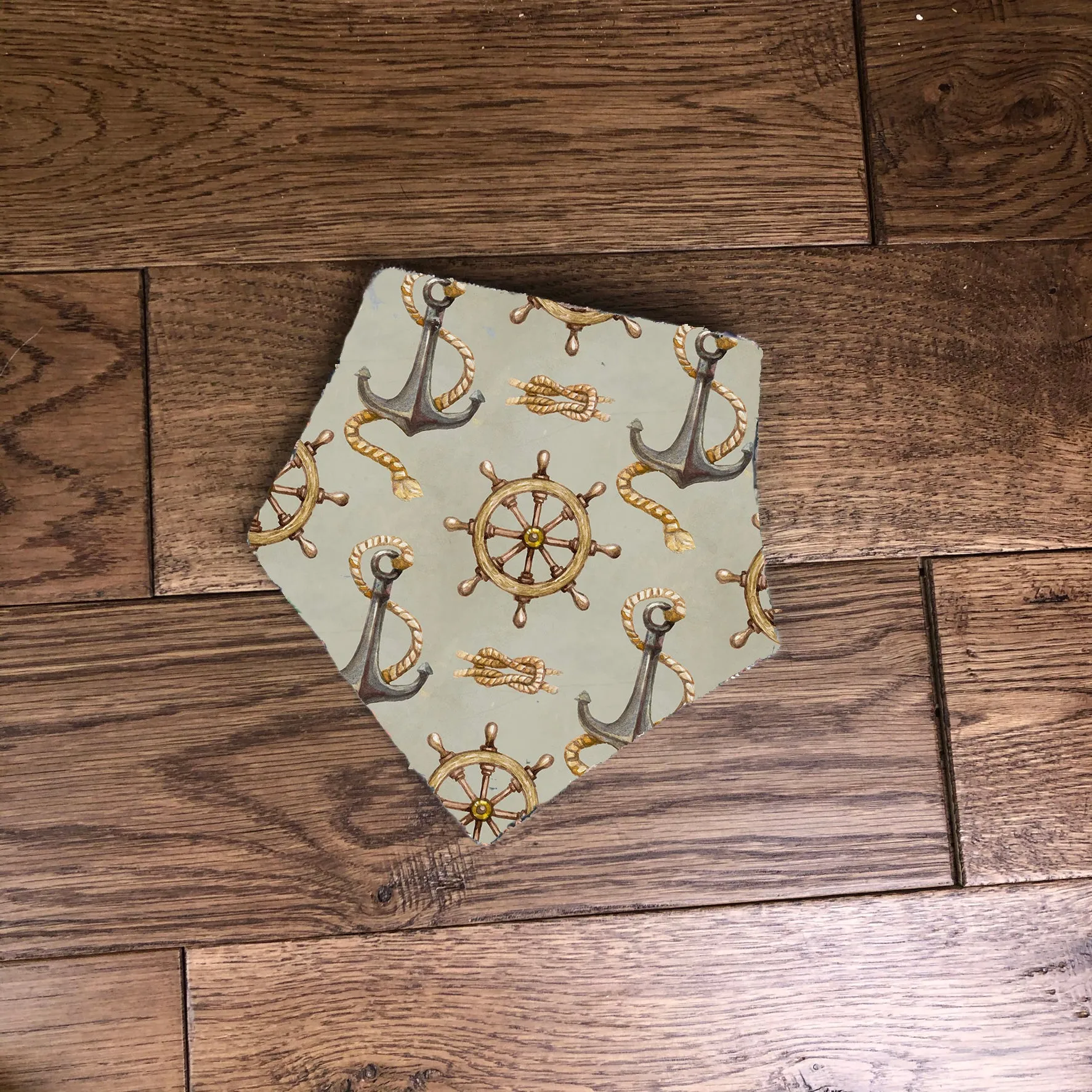 Nautical bandana dribble bib