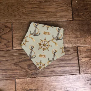 Nautical bandana dribble bib