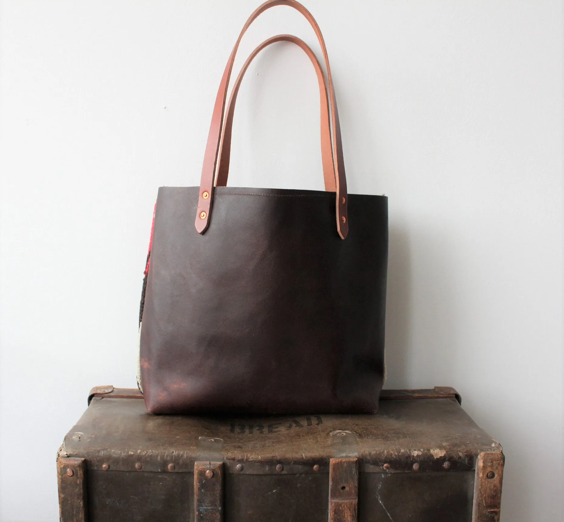 Navajo Blanket   Leather Tote