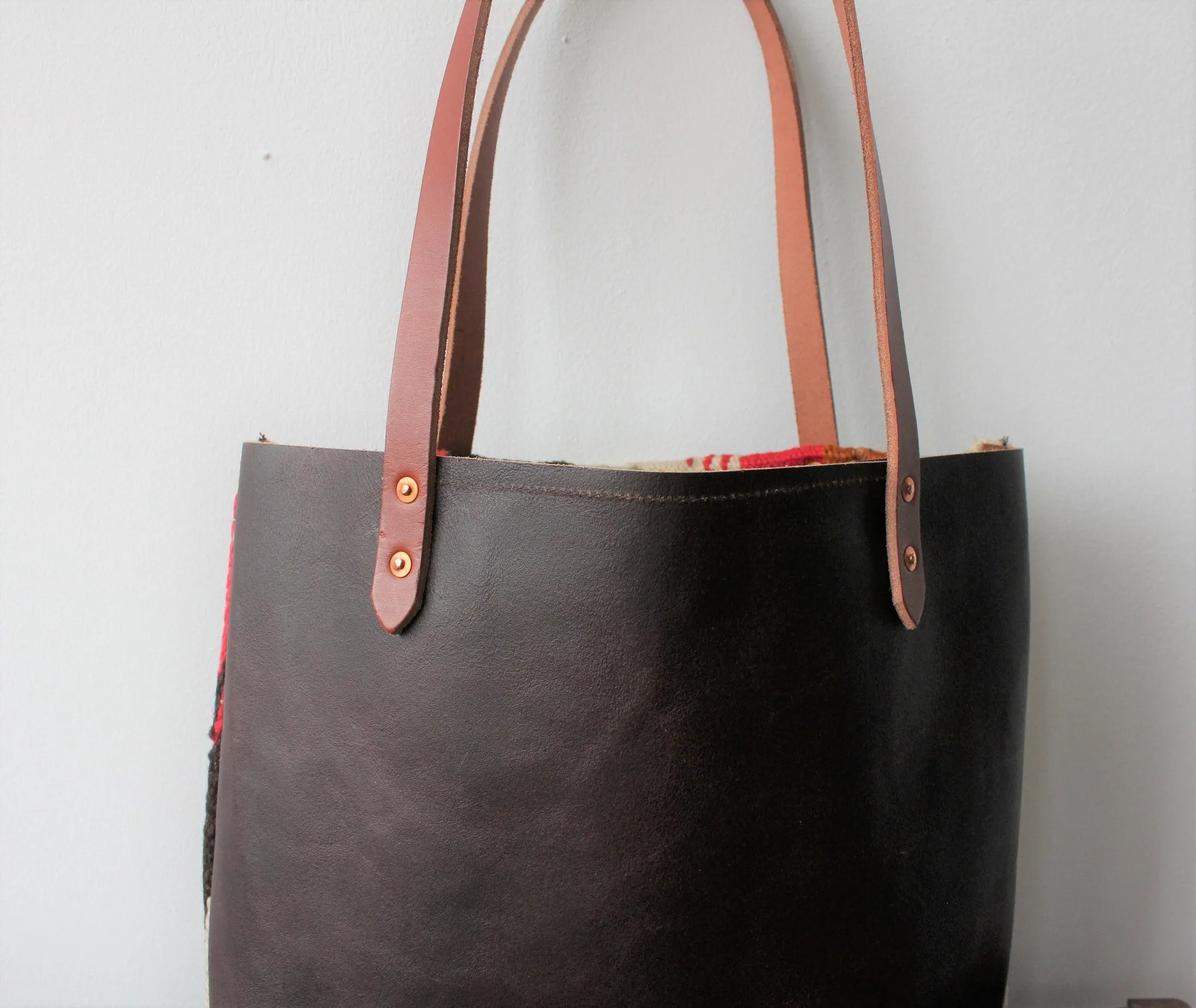 Navajo Blanket   Leather Tote