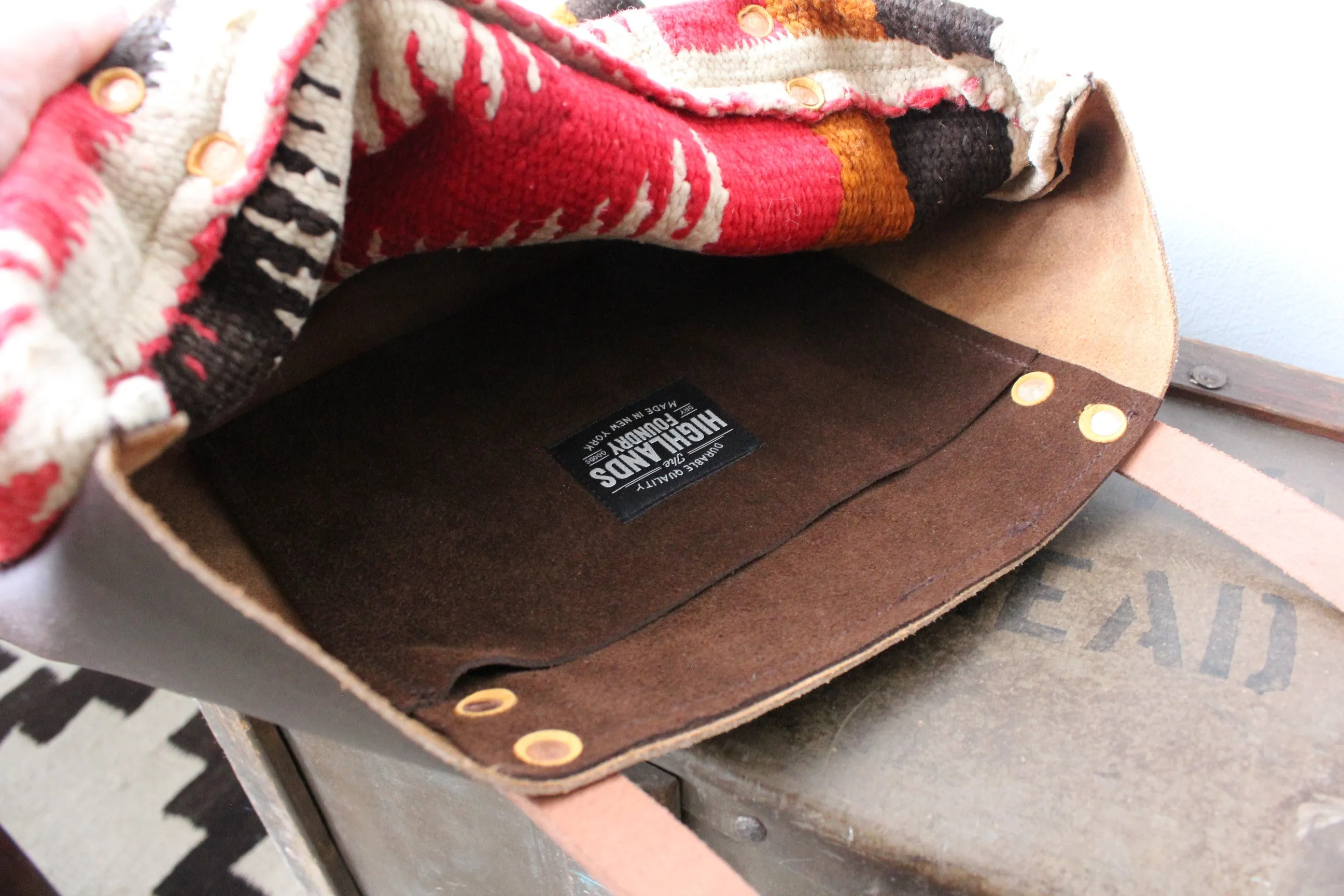Navajo Blanket   Leather Tote