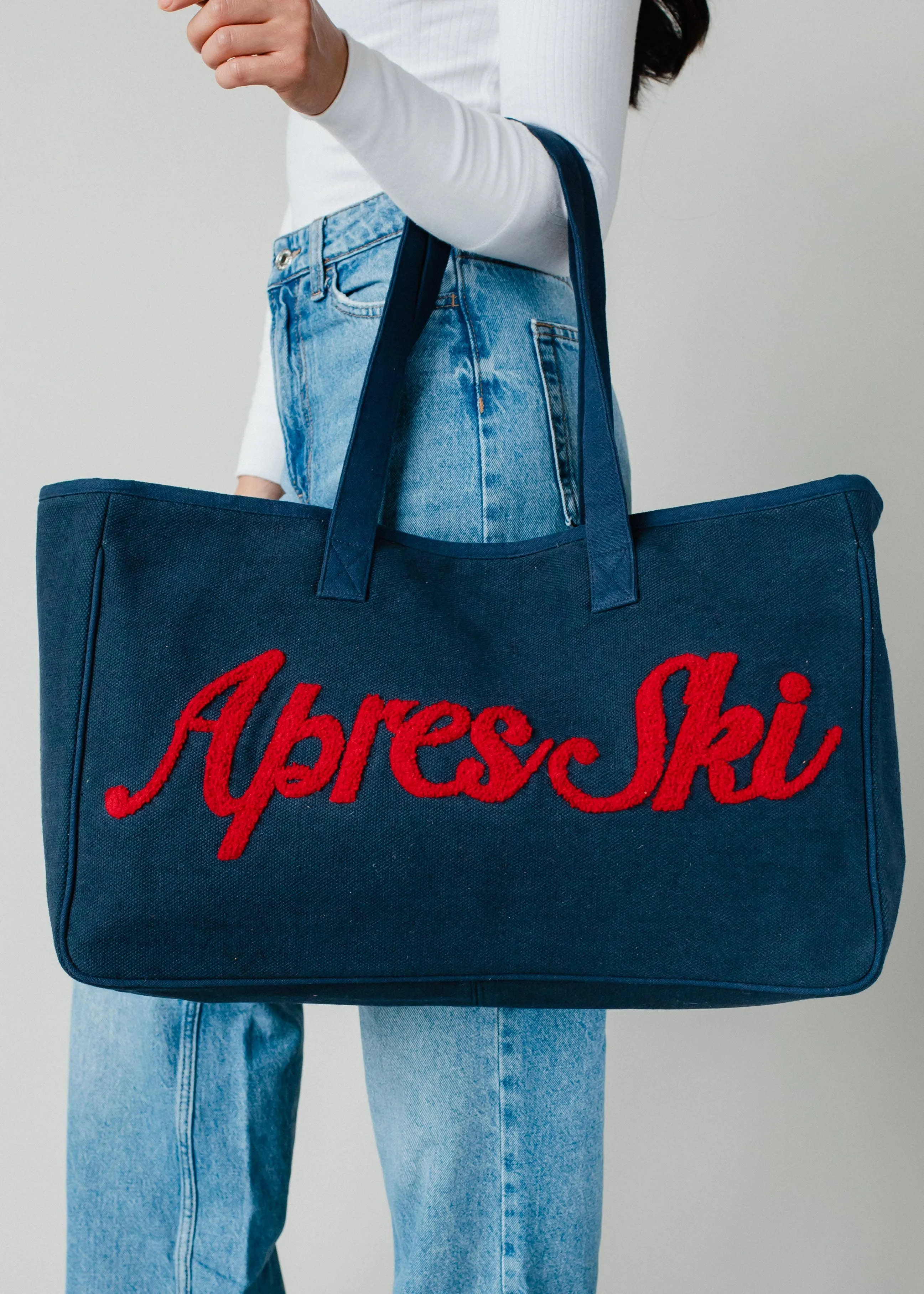 Navy & Red Apres Ski Tote