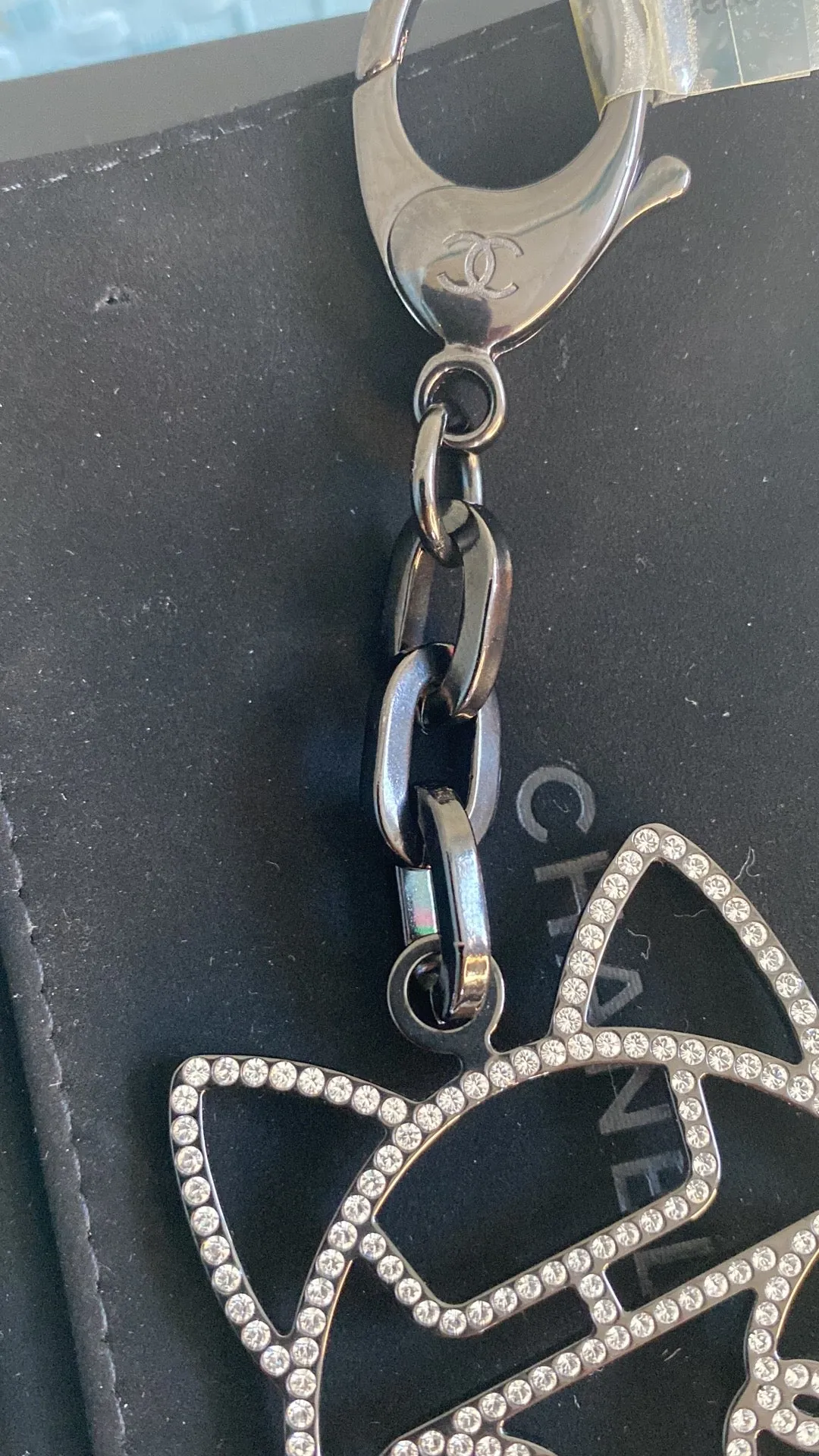 New CHANEL Strass Cat Robot Bag Charm