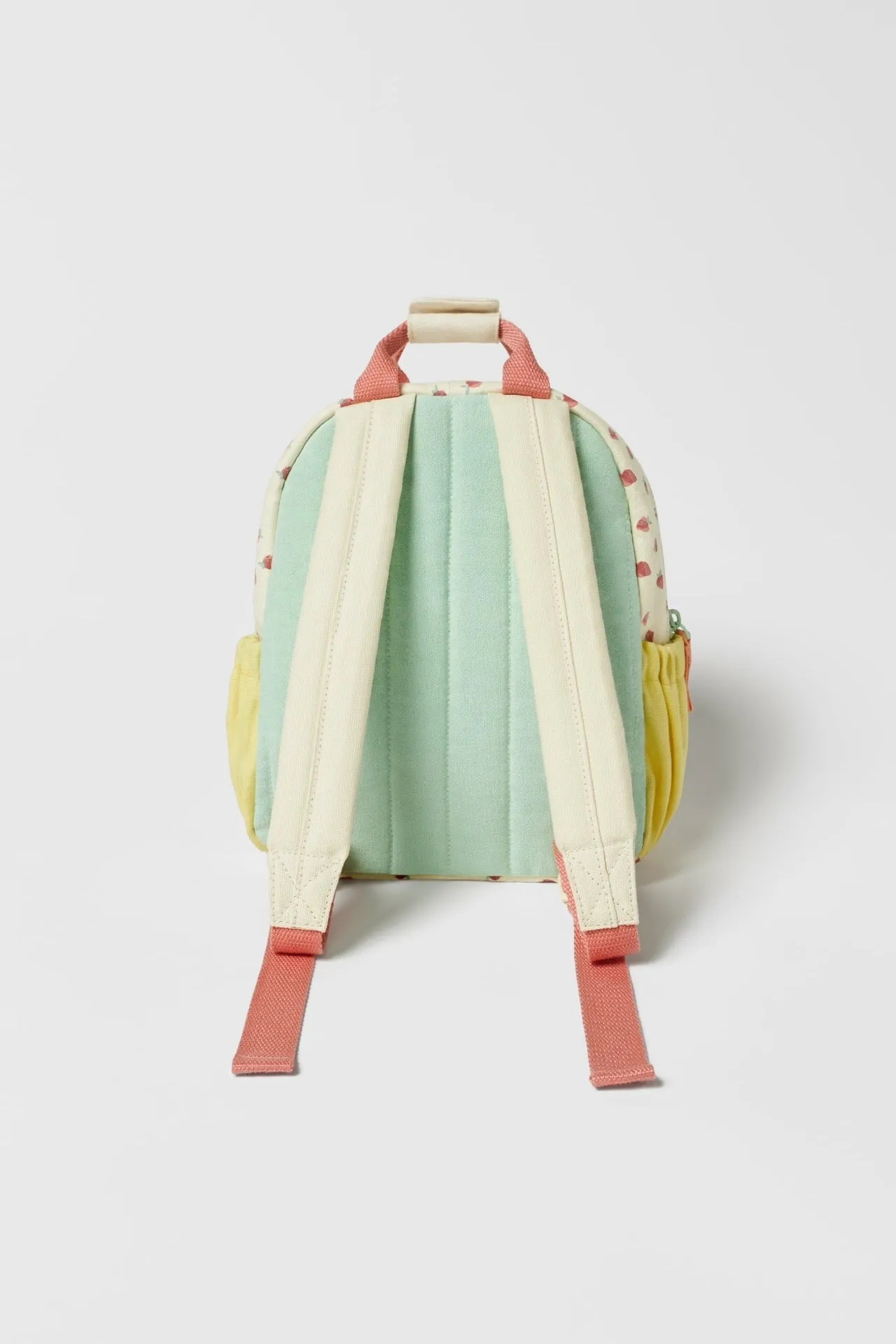 New Cotton Canvas Dopamine Strawberry Multicolor Printing Cute Children Backpack Schoolbag