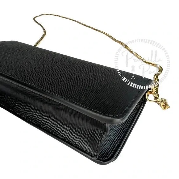 NEW Prada Miniborse Black Vitello Move Leather Chain Cross Body Black Leather Gold
