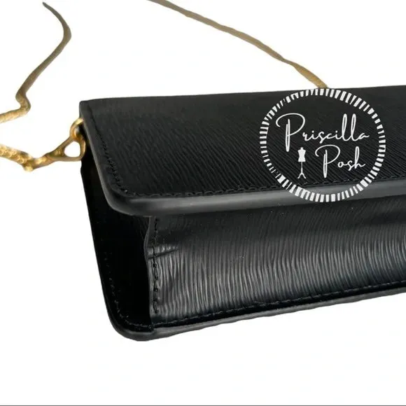 NEW Prada Miniborse Black Vitello Move Leather Chain Cross Body Black Leather Gold