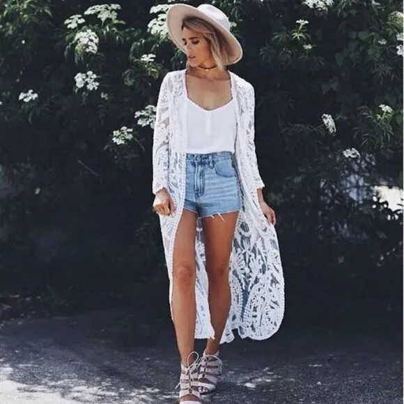 New Beautiful Lace Kimono