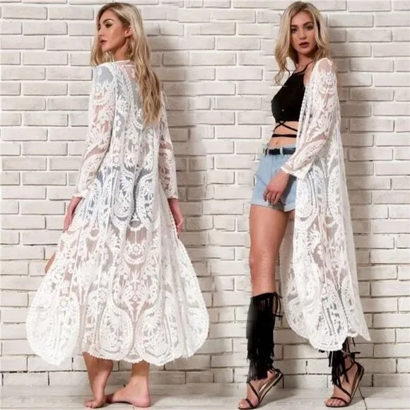 New Beautiful Lace Kimono