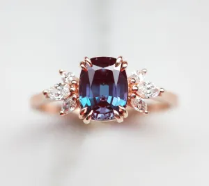 Nicola Alexandrite Ring With Diamonds
