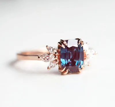 Nicola Alexandrite Ring With Diamonds