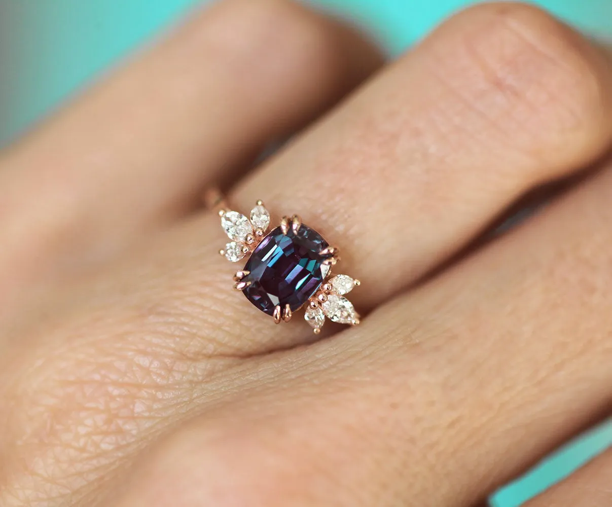 Nicola Alexandrite Ring With Diamonds