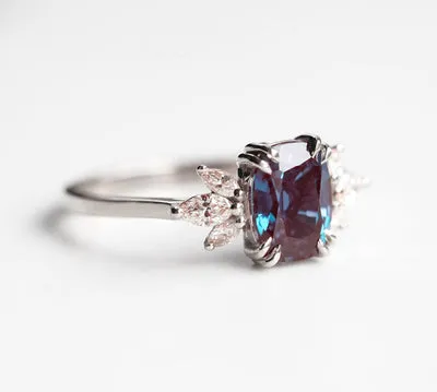 Nicola Alexandrite Ring With Diamonds