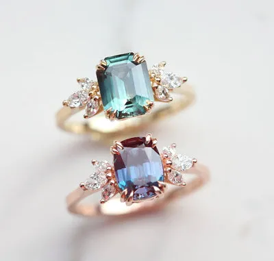 Nicola Alexandrite Ring With Diamonds