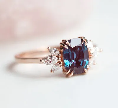 Nicola Alexandrite Ring With Diamonds