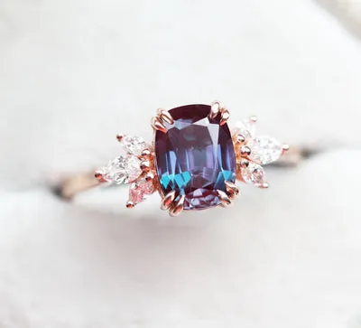 Nicola Alexandrite Ring With Diamonds